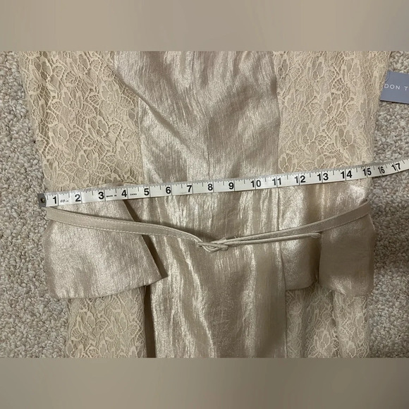 London Times‎ Sleeveless Belted Peplum Dress Champagne Womens size 10 - Picture 12 of 13